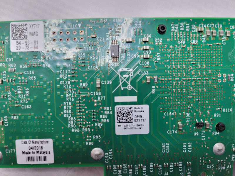 DELL Intel X520-DA2 X520 10Gb SFP+ Network Adapter 0XYT17 W/ 2x SFPs Q_
