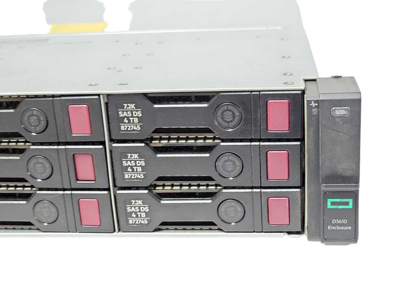 HPE D3610 12-LFF Disk Enclosure with 12x HDD Trays, 2x Controllers, 2x PSU _