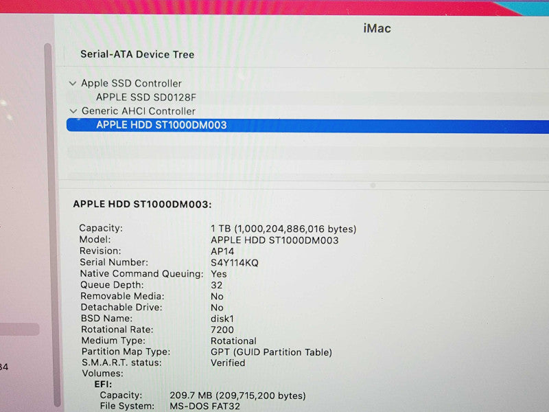 Apple iMac Retina 5K 2014 27\\" Core i5-4690 @ 3.5GHz 8GB DDR3 128GB SSD + 1TB HDD Radeon R9 M290x 2GB (