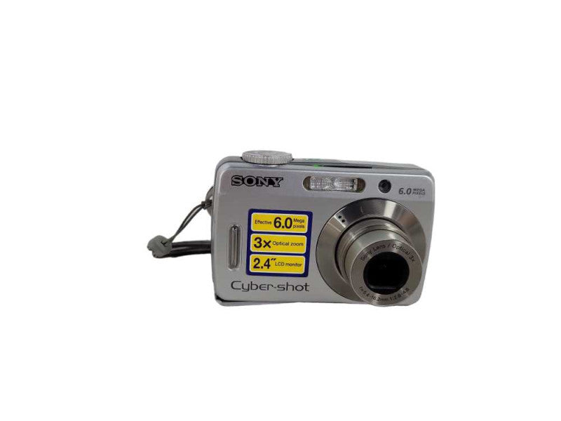 Sony Cyber-shot DSC-S500 6.0MP Digital Camera - Silver Retro Vintage !