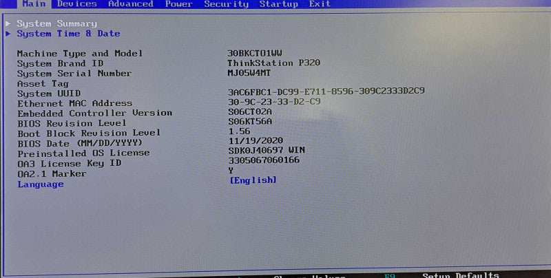 Lenovo ThinkStation P320 SFF | Xeon E3-1245 v6 @ 3.70GHz 16GB DDR4 No HDD/OS )