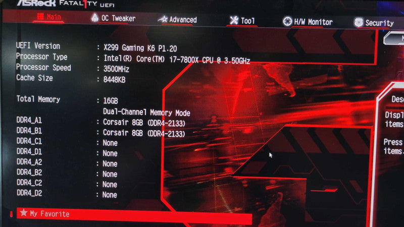 Core i7-7800X | Asrock X299 Gaming K6 | 16GB RAM (3xM.2) | I/O Plate  %