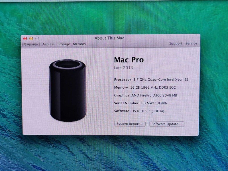 Mac Pro L-2013 Xeon E5-1620 v2 16GB 250GB SSD FirePro D300 2GB SEE _