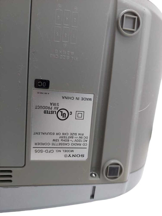 Sony CD Player AM/FM Radio Stereo Model: CFD-S05 â