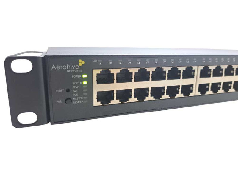 Aerohive SR2348P | 48 Port Gigabit PoE+ 740W Network Switch | 4x 10G SFP+ )