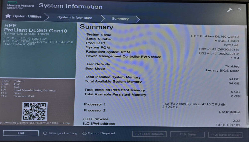 HP DL360 G10 1U 8x 2.5\\" Server | 8 Core Xeon Silver 4110 @ 2.10GHz 64GB DDR4  )