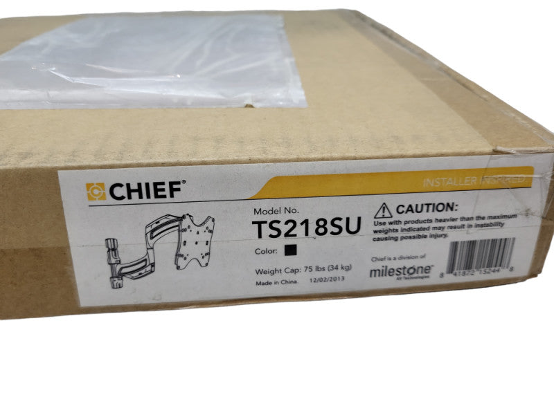 BRAND NEW Chief TS218SU Thinstall Dual Arm Swing Arm TV Mount with In-Wall Swing Arm Accessory &