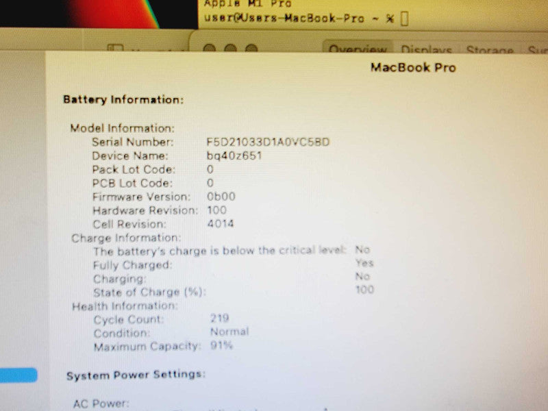 Apple Macbook Pro 2021 16\\" Chip M1 Pro 16GB Ram 500GB SSD [Read] (