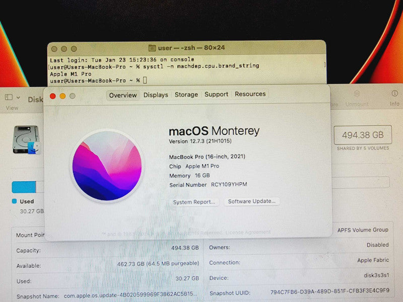 Apple Macbook Pro 2021 16\\" Chip M1 Pro 16GB Ram 500GB SSD [Read] (