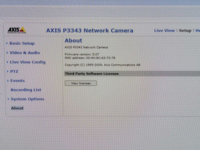 AXIS P3364-VE 6MM Network IP POE Megapixel Security Camera, READ _