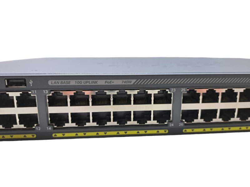 Cisco WS-C2960X-48FPD-L | 48 Port Gigabit PoE+ 740W 2x 10G SFP+ | + Stack Mod Q)