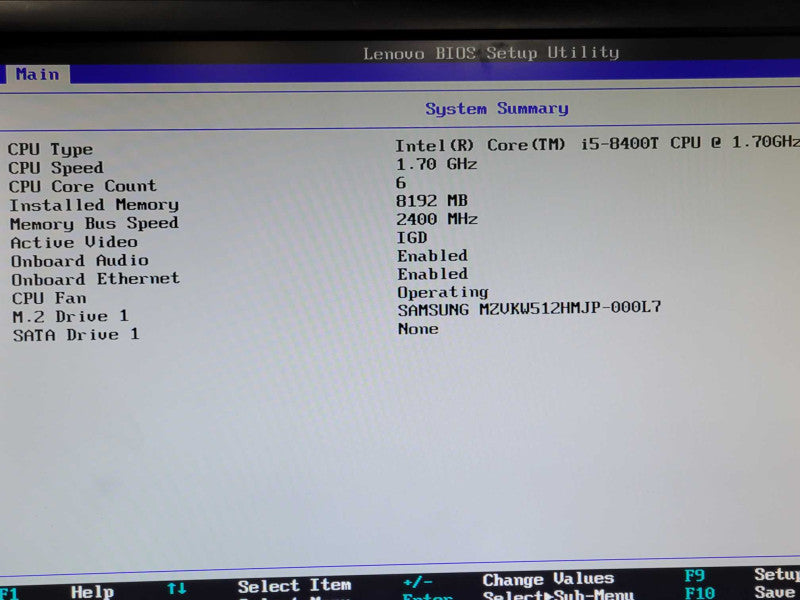 Lenovo ThinkCentre M720q USFF Desktop i5-8400T 8GB DDR4 256GB SSD w/ Power Q_
