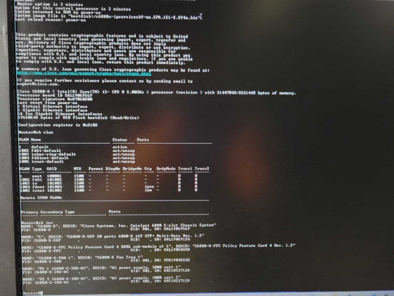 Cisco C6880-X Catalyst 6880-X Switch with 2x PSU !
