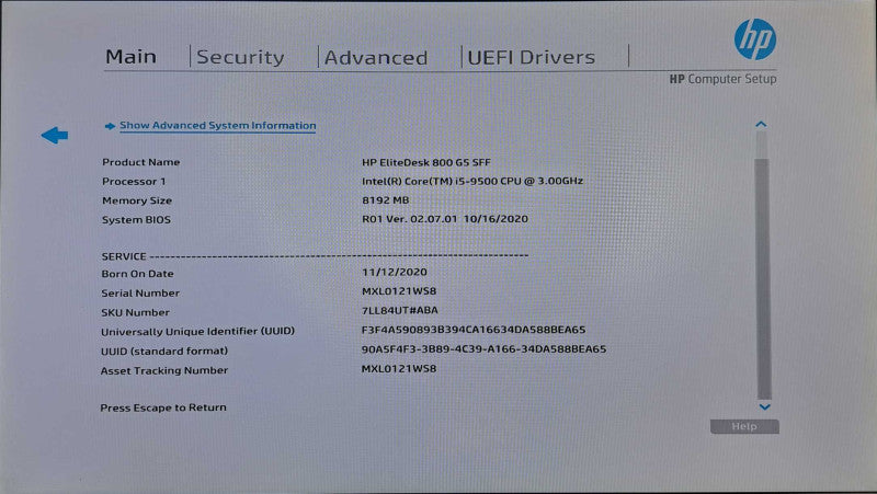 HP EliteDesk 800 G5 SFF Desktop | i5-9500 @ 3.00GHz 8GB DDR4 No HDD/OS  )