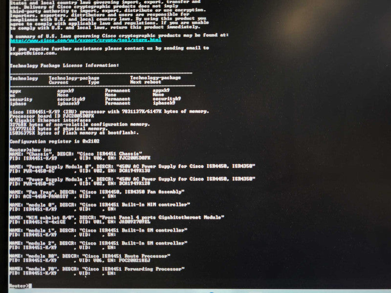 Cisco ISR4451-X/K9 / 4451-X Integrated Service Router with 2x Power Supply $
