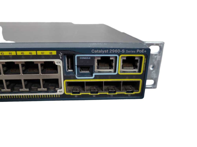 Cisco WS-C2960S-48FPS-L Catalyst 2960-S 48-Port PoE+ Network Switch Gigabit !