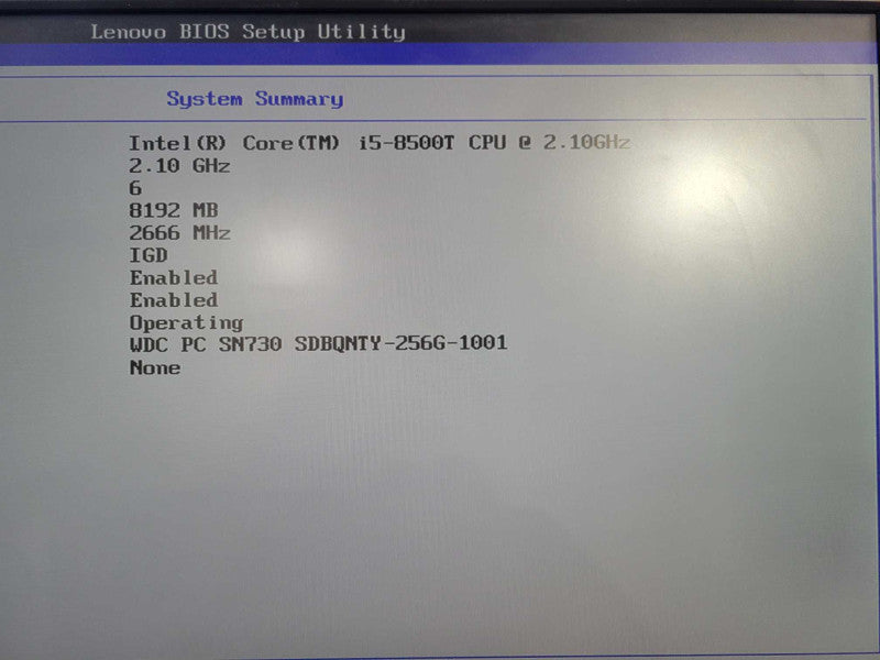Lenovo M920q USFF | i5-8500T @ 2.10GHz 8GB DDR4 256GB M.2 + Adapter !