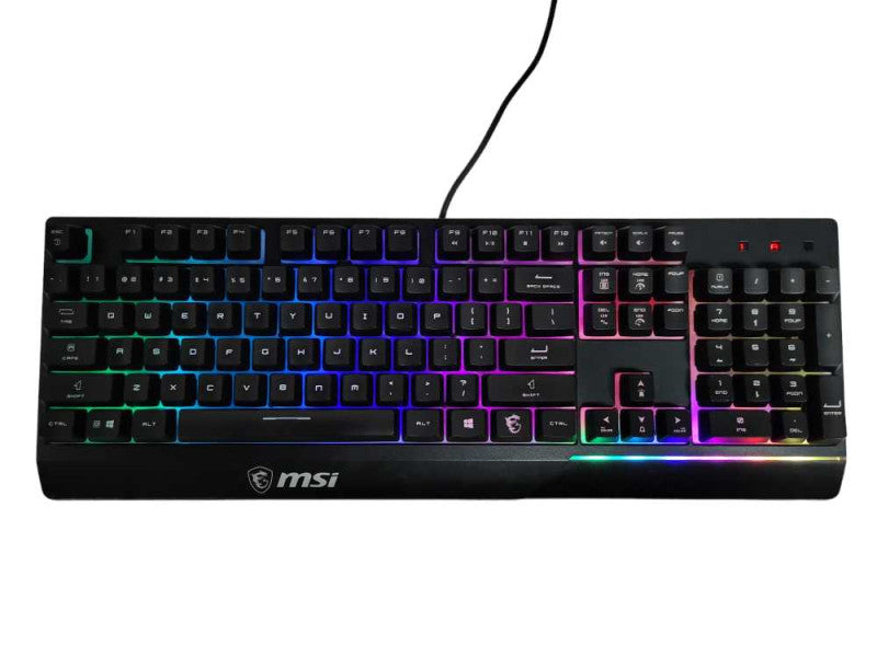 MSI Vigor GK30 USB Wired Gaming Keyboard with RGB Backlight and Water Repelle %