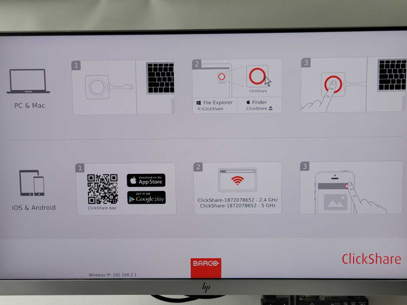 Barco ClickShare CSE-800 Wireless Presentation System, 4x Buttons, 2x Antenna Q_