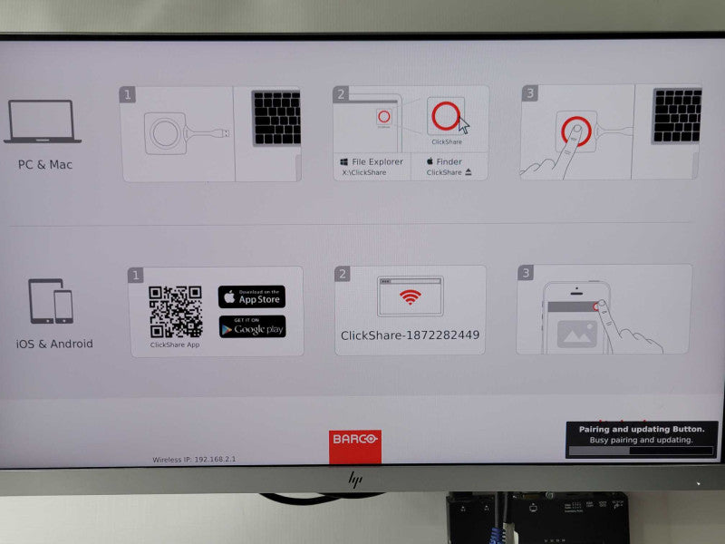 Barco ClickShare CSE-200 Wireless Presentation w/ 2x Buttons 1x Antenna Powe _
