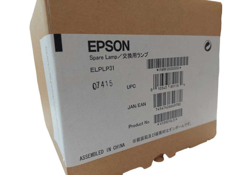 Epson Spare Lamp OEM Sealed ProjectorBulb Model: ELPLP31- 07415- PN: VH010L31 Q=