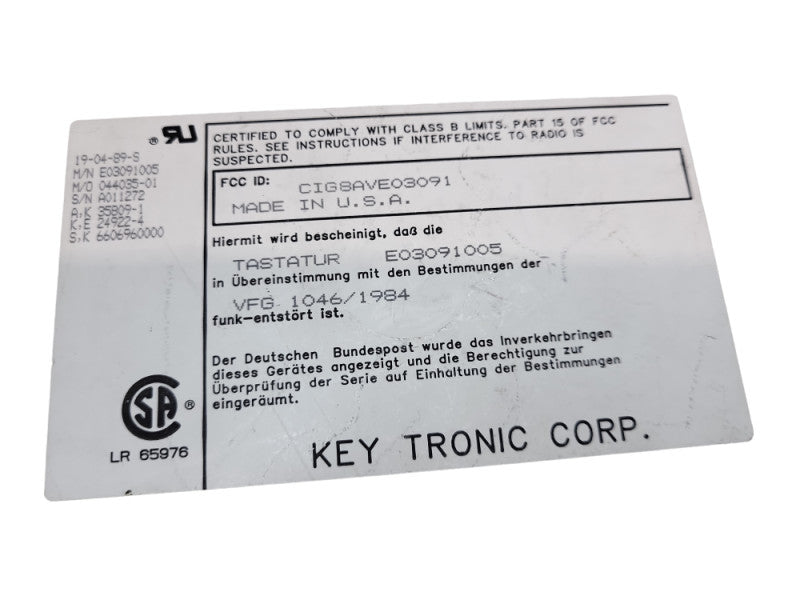 VFG 1046 Unisys keyboard- 1984 Model Made in USA &