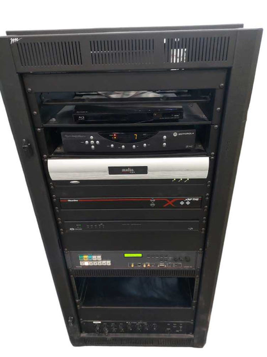 Audio Half Size Rack No Door with 7 Devices See Attached List  =