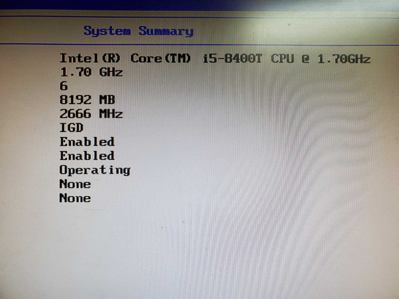 Lenovo ThinkCentre M720q USFF Desktop i5-8400T 8GB RAM NO HDD Q@
