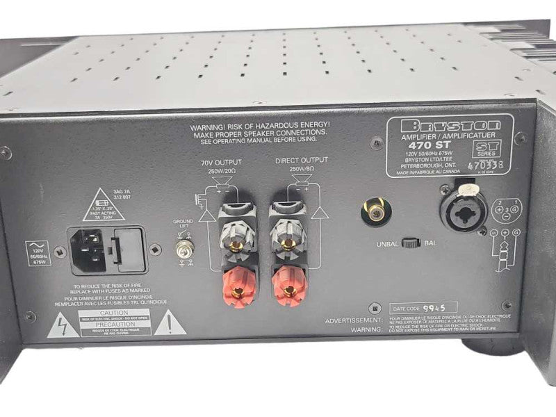 BRYSTON 470 ST Amplifier ST Series, READ _