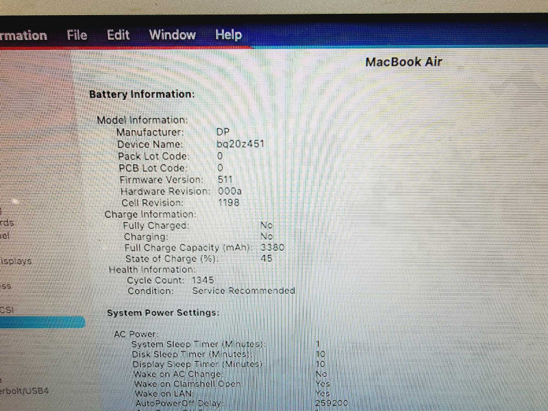 Apple Macbook Air 2013 11\\" Core i5-4250U @ 1.3GHz 4GB DDR3 120GB SSD (