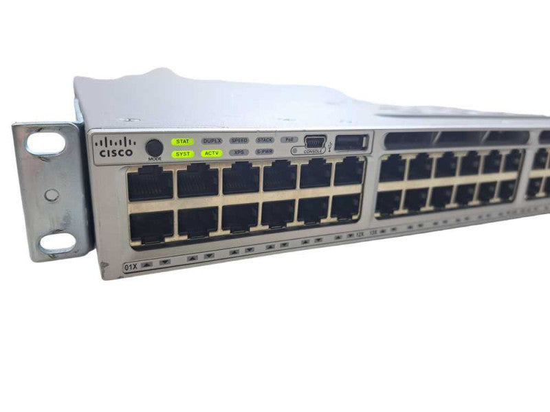 Cisco WS-C3850-48P-S | 48-Port Gigabit PoE+ Network Switch | 4x SFP 1100W PSU )