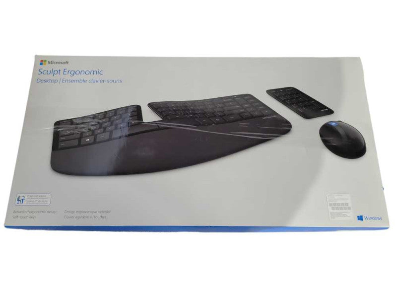 MICROSOFT 5KV-00001 SCULPT ERGONOMIC WIRELESS KEYBOARD !