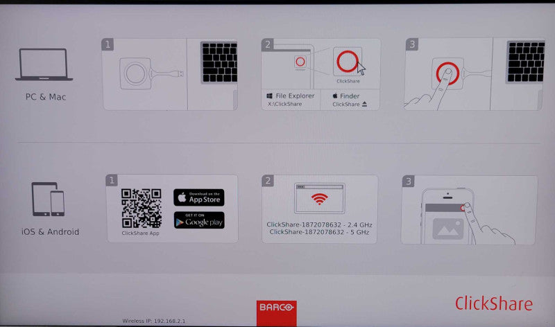 Barco ClickShare CSE-800 Presentation System w/ 4x Buttons and 4x Antennas Q_