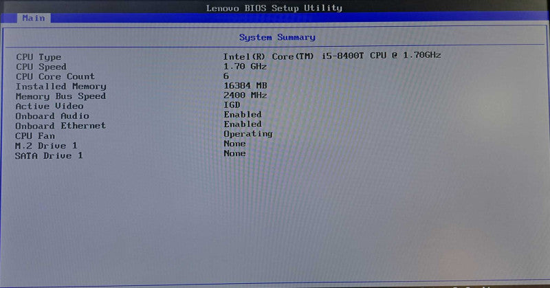 Lenovo M720q USFF Desktop | i5-8400T @ 1.70GHz 16GB DDR4 + 65W Power Adapter )