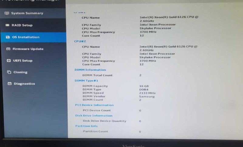 Lenovo ThinkSystem SR650 2x Gold 6126 2.6GHz 12C, 32GB DDR4, 2x PSU, READ _