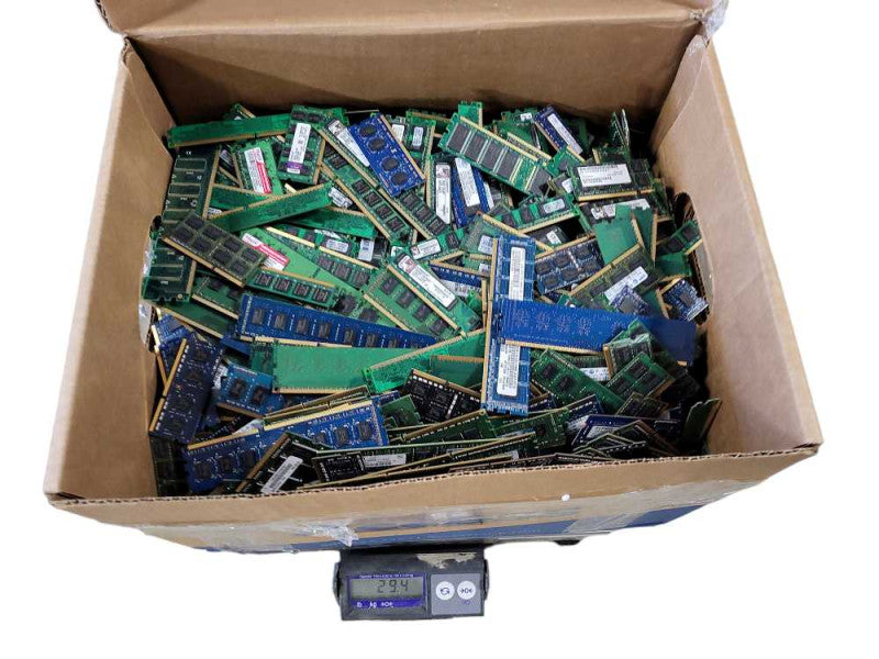 Scrap Non-Heat sink RAM/Memory 29.4lb/13.3KG AS-IS READ $