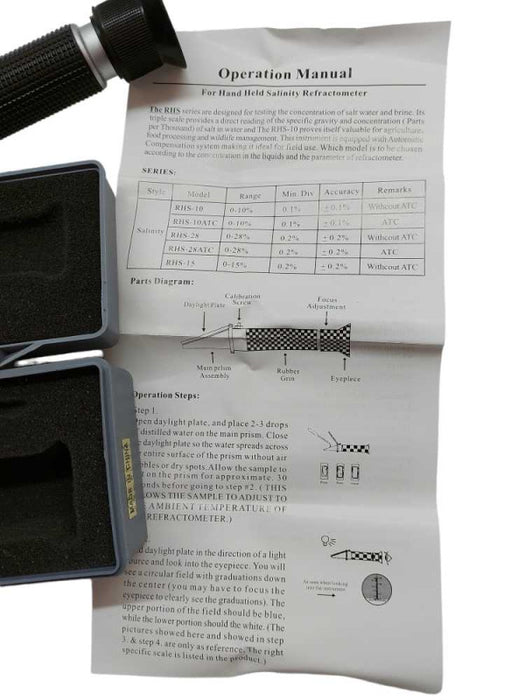 HandHeld Salinity Portable Refractometer Model: RHS-28 =