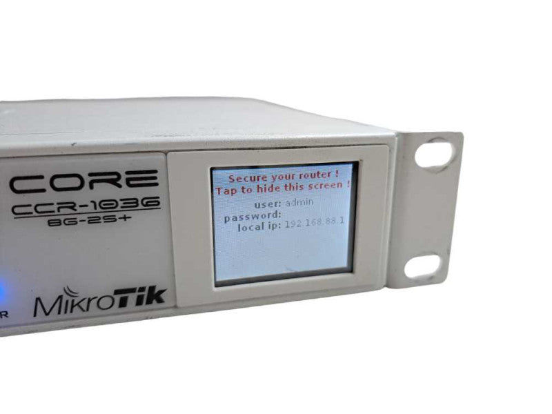 MikroTik CCR1036-8G-2S+ Cloud Core 8-Port Wired Router 2x SFP+ |Factory Reset )