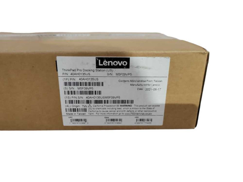 New Sealed | Lenovo ThinkPad Pro Docking Station + Power Adapter | 40AH0135US Q!