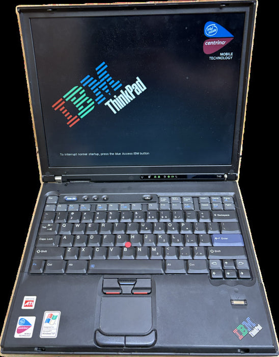 IBM ThinkPad T43 Vintage Laptop Pentium M@2GHz 1GB RAM No HDD No OS Installed