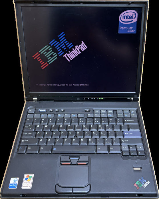 IBM ThinkPad T42 Vintage Laptop Pentium M @1.8GHz 512MB RAM No HDD No OS