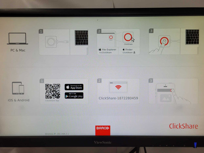 Barco ClickShare CSE-200 Wireless System w/ 1x Button, 2x Antenna, Power Adap Q_