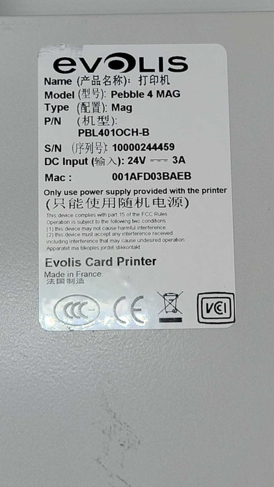 Evolis Pebble 4 Basic Singl-Sided Color ID Card Printer USB LAN %