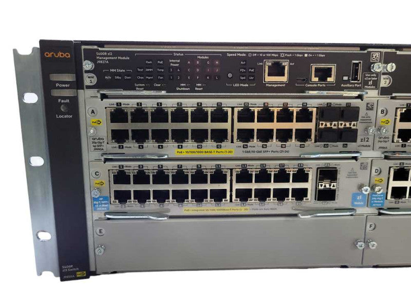 Aruba J9821A HP 5406R zl2 Chassis w/ J9990A J9986A 2x J8702A Switch READ $