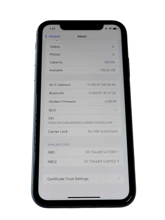 Apple iPhone XR 128GB Smart Phone, Unlocked _
