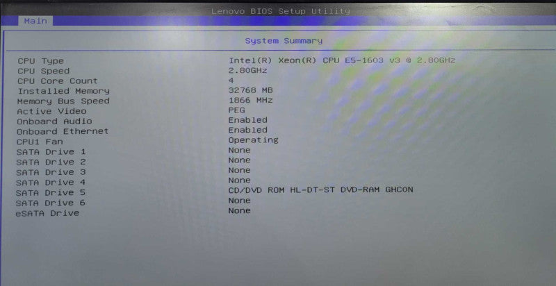 Lenovo ThinkStation P500 Xeon E5-1603v3 2.8GHz 32GB, QUADO K420, 4x HDD Trays !