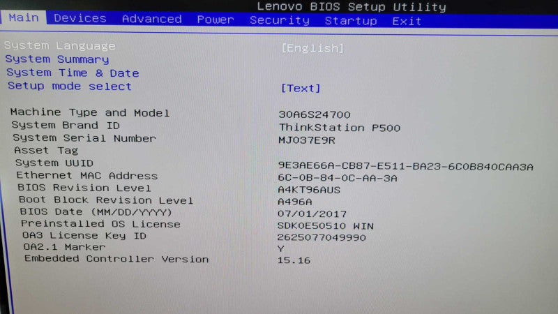 Lenovo ThinkStation P500 - Xeon E5-1603 v3 | 32GB RAM |QUADRO K620 | 490W PSU %