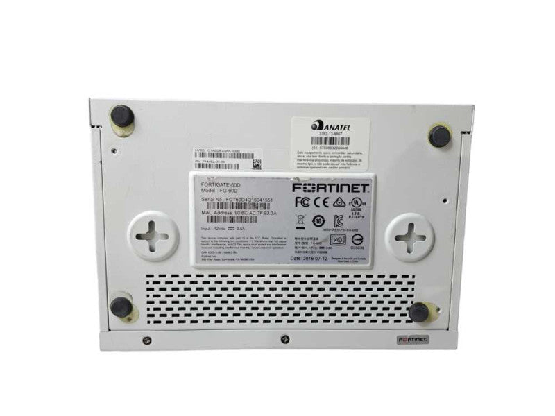 Fortinet Fortigate FG-60D Firewall Security Appliance | Factory Reset  )