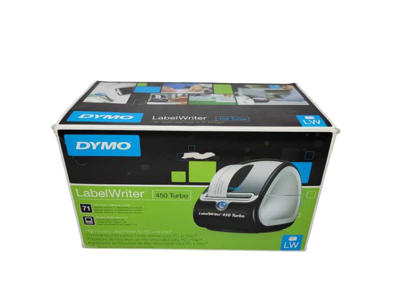 DYMO Labelwriter 450 Turbo + Roll + USB Cable + Power Supply %