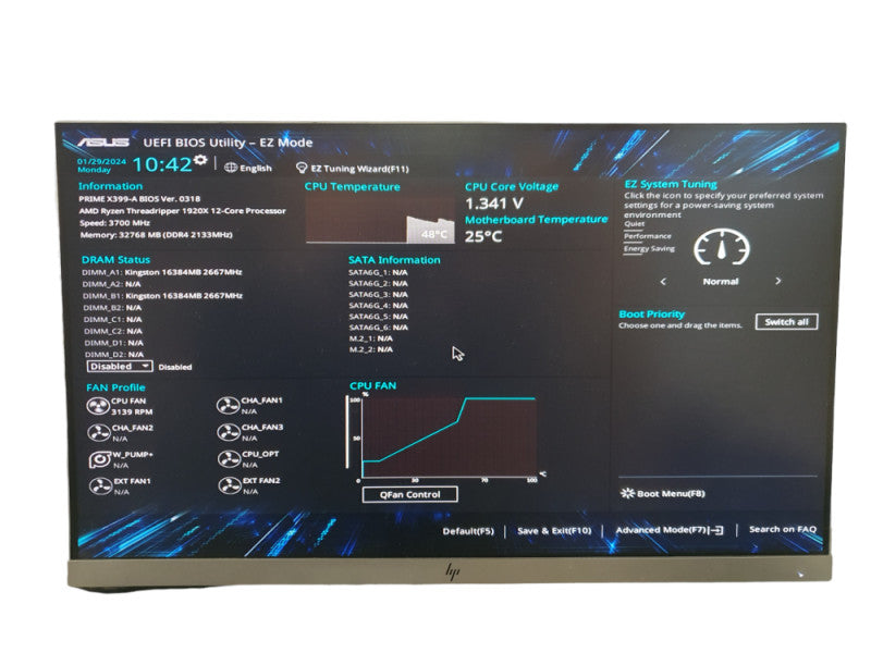ASUS Prime X399-A with AMD Ryzen Threadripper 1920X 12Core 32GB RAM -